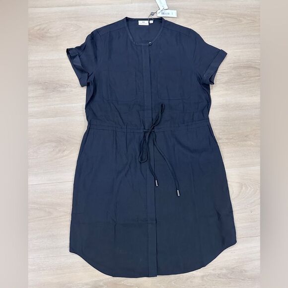 AG Collarless Black Shirt Dress, Size Small, NWT - Picture 6 of 12